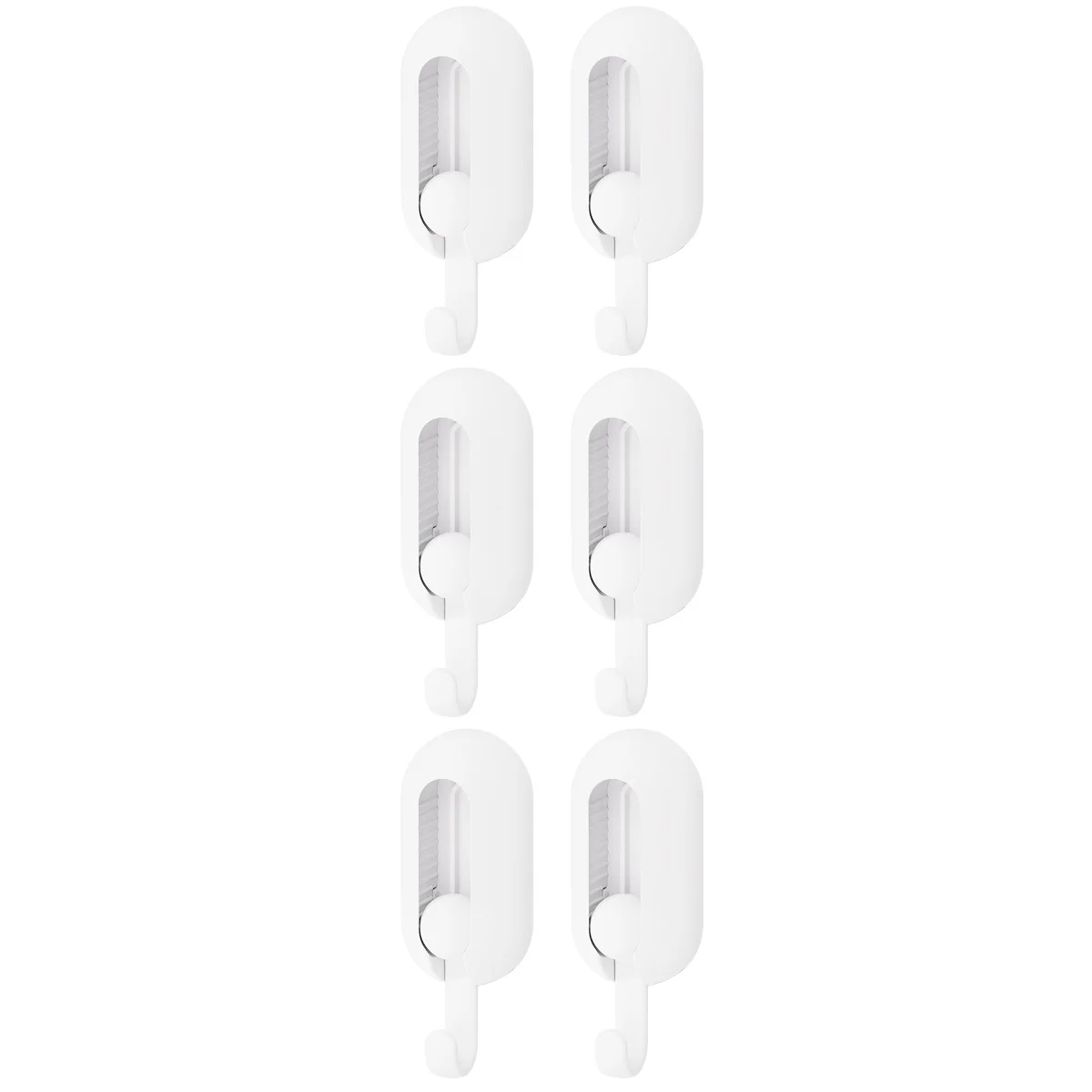 

6 Pcs Adhesive Hooks Multi-function Door Adhesive Hooks Kitchen Convenient Hooks