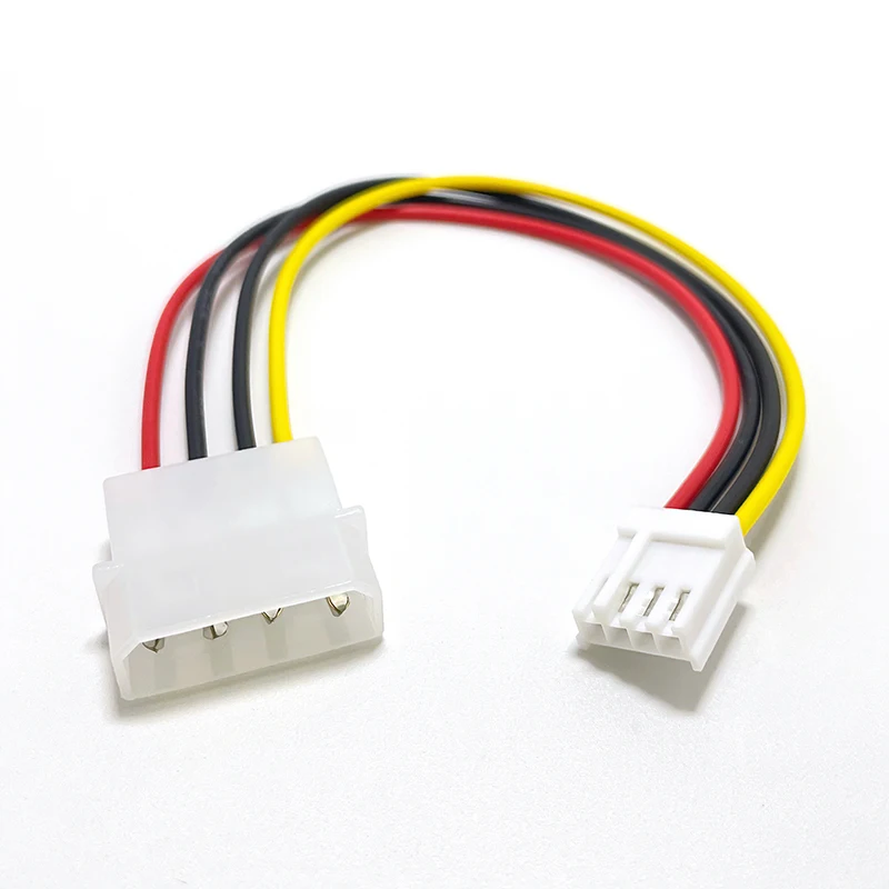 Фото 20 см большой 4-контактный кабель Molex в маленький 4-контактный преобразовательный кабель FDD Шнур питания для гибких дискеты Компьютерный шнур питания IDE для подключения питания №1