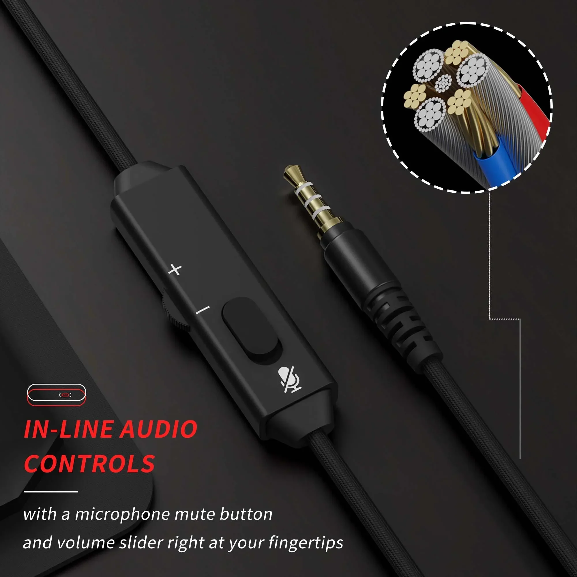 Игровые наушники BINNUNE с микрофоном для Xbox серии One PS4 PS5 PC