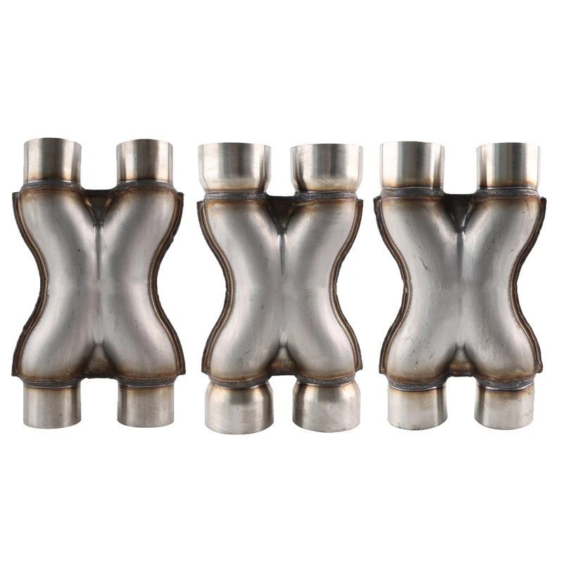 

Crossover X Pipe Exhaust Muffler DB Killer Silencer Noise Sound 2.25"/2.5"/3.0"