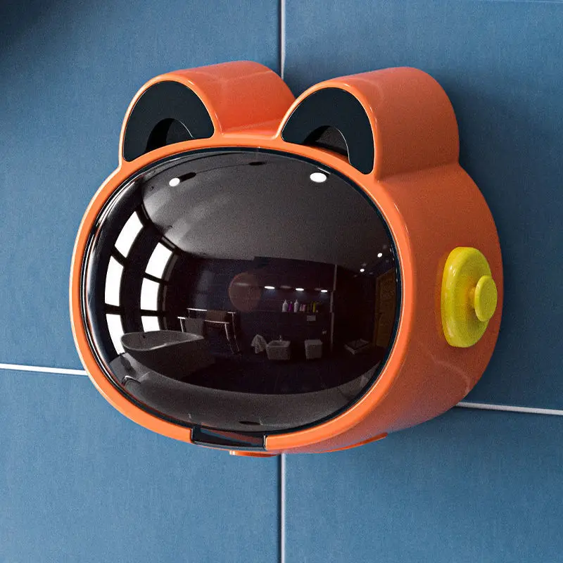 

Toilet Tissue Storage Box Wall Mounted Rolling Paper Storage Rack Punch-Free Toilet Waterproof Face Towel Rack Side With Hook