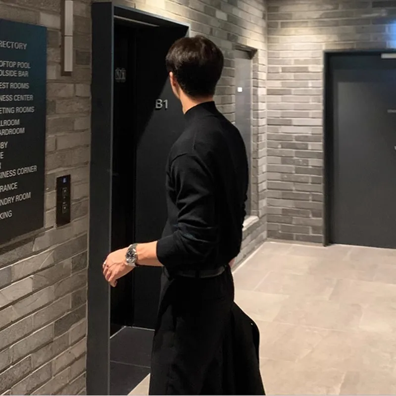 [OIMG] Осенне-зимний корейский модный однотонный универсальный вязаный свитер с