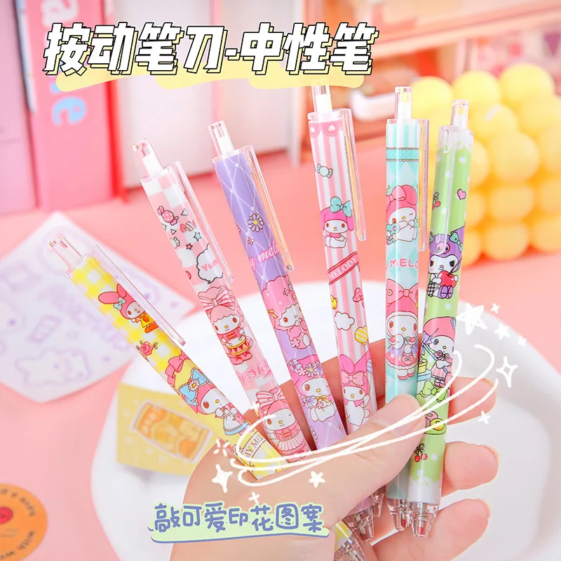 

Sanrio Melody Press Stroke Cute Japanese Stationery High-quality Bag for Students 0.5 Press Stroke Neutral Pen