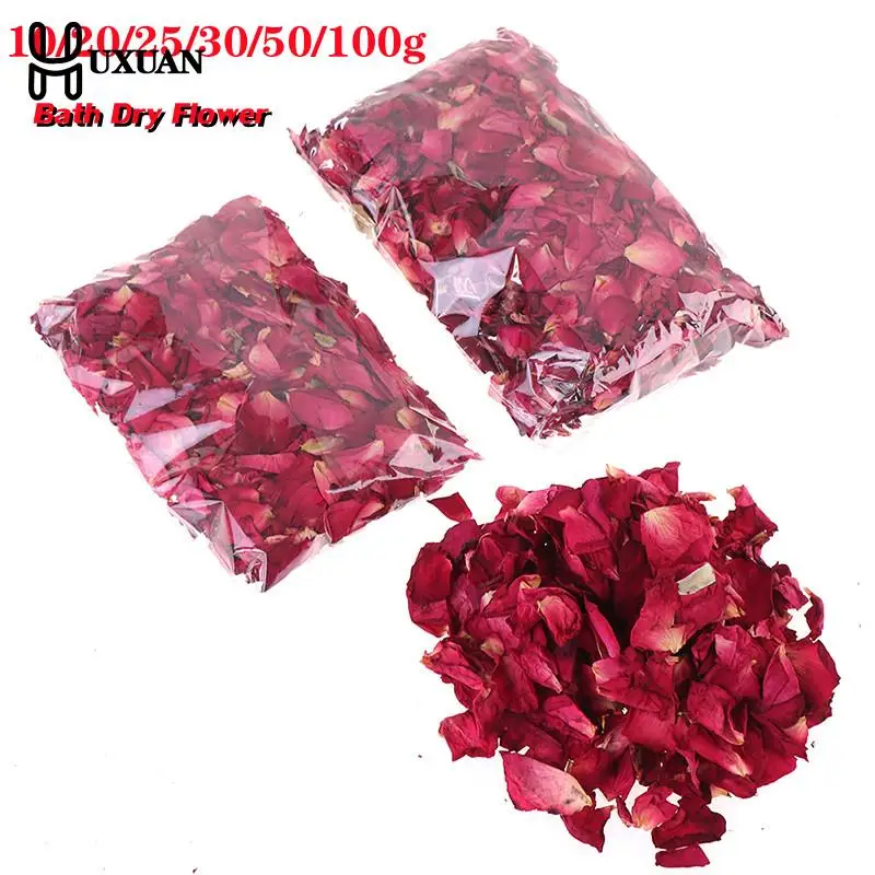Романтические Натуральные сушеные лепестки роз 10-100 г для ванны сухие цветов спа