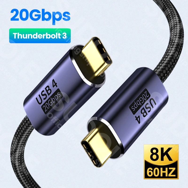 USB-кабель для передачи данных, 20 Гбит/с, 100 Вт, 5 А