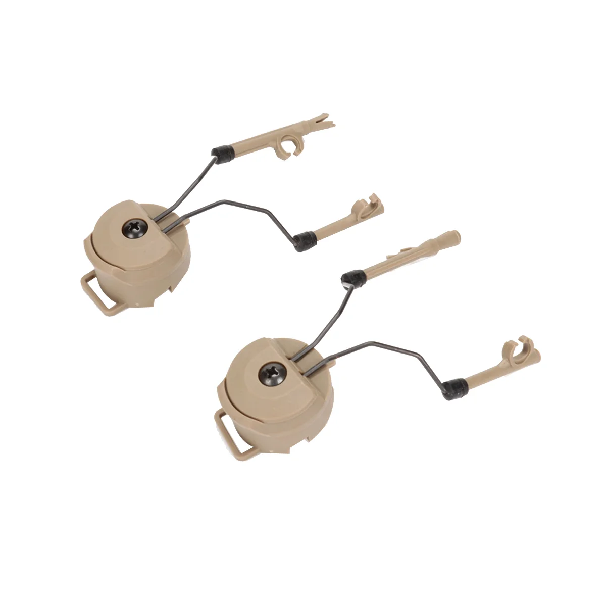 

Helmet Fast Rail Mounts Headset Rail Adapter Headset Holder Set Helmet Rail Suspension Bracket Helmet Accessories-Khaki