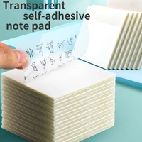 transparent sticky note pads waterproof self adhesive memo notepad school office supplies stationery