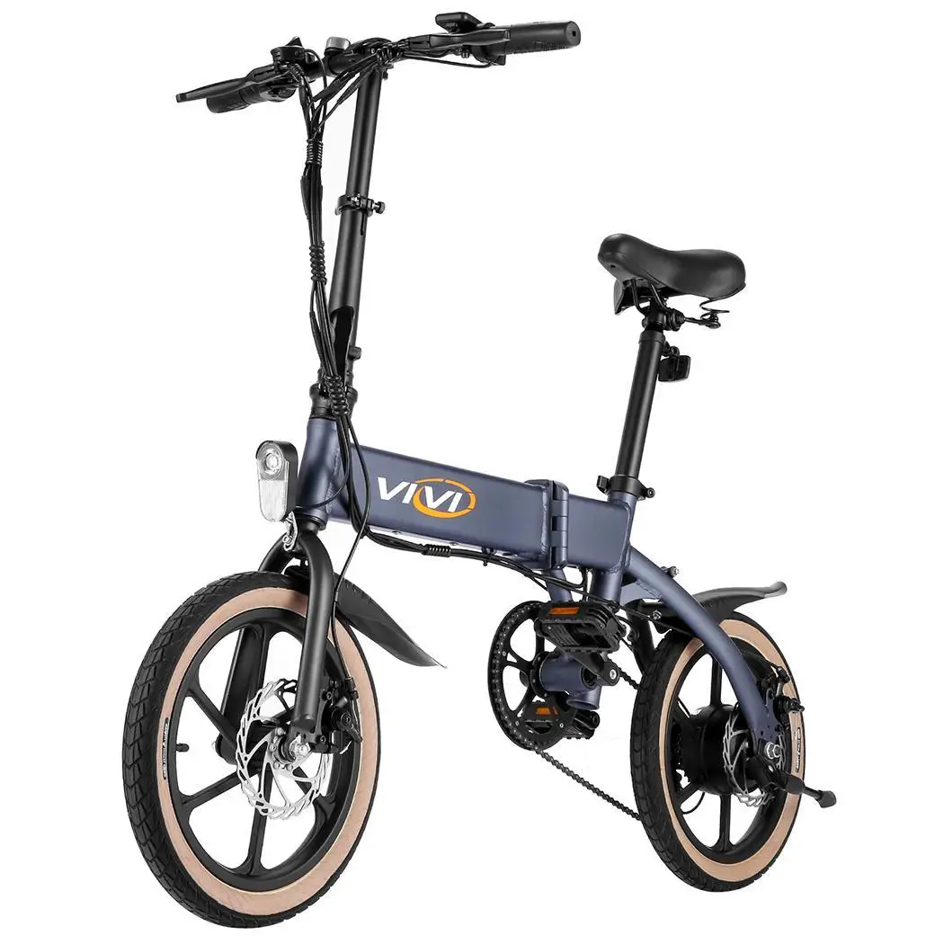 

VIVI Folding Electric Bike 20 MPH Top-Speed Dual Disc Brake 16inch Foldable E-Bike 36V/10.4Ah Lithium Ion Battery