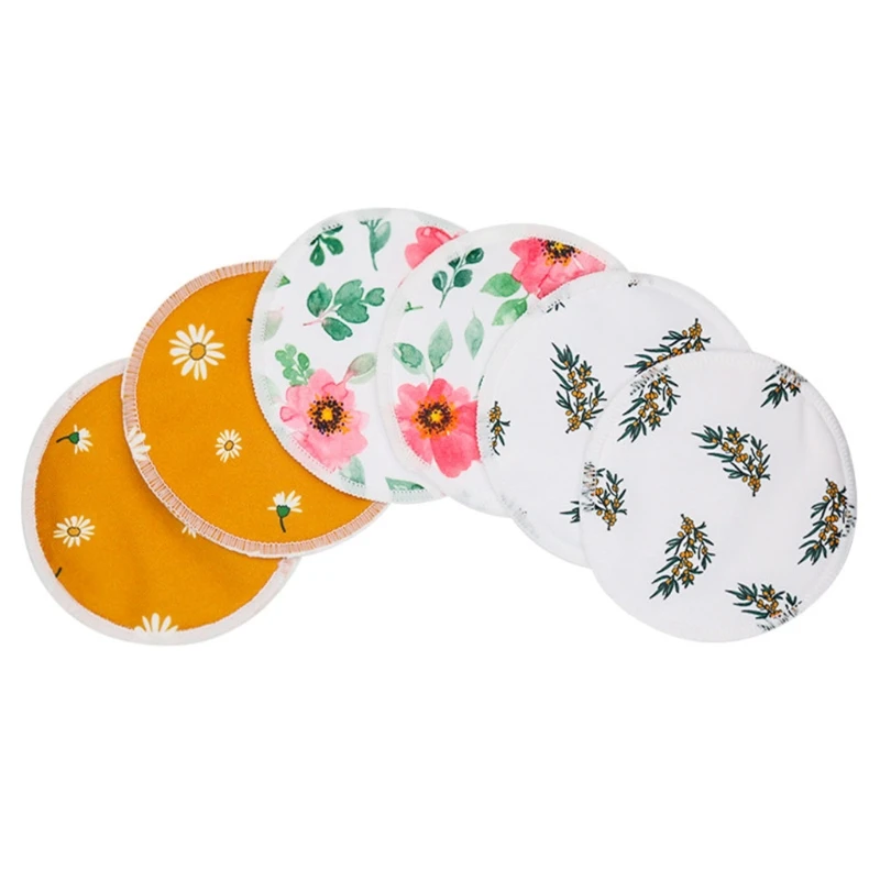 

6 Pcs Reusable Nursing Pads for Breastfeeding Washable Bamboo Fiber Breastfeeding Pads Breast Pads 2022 New