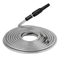 1 pc garden hose metal garden hose watering hose pipe for home garden washing cleaing