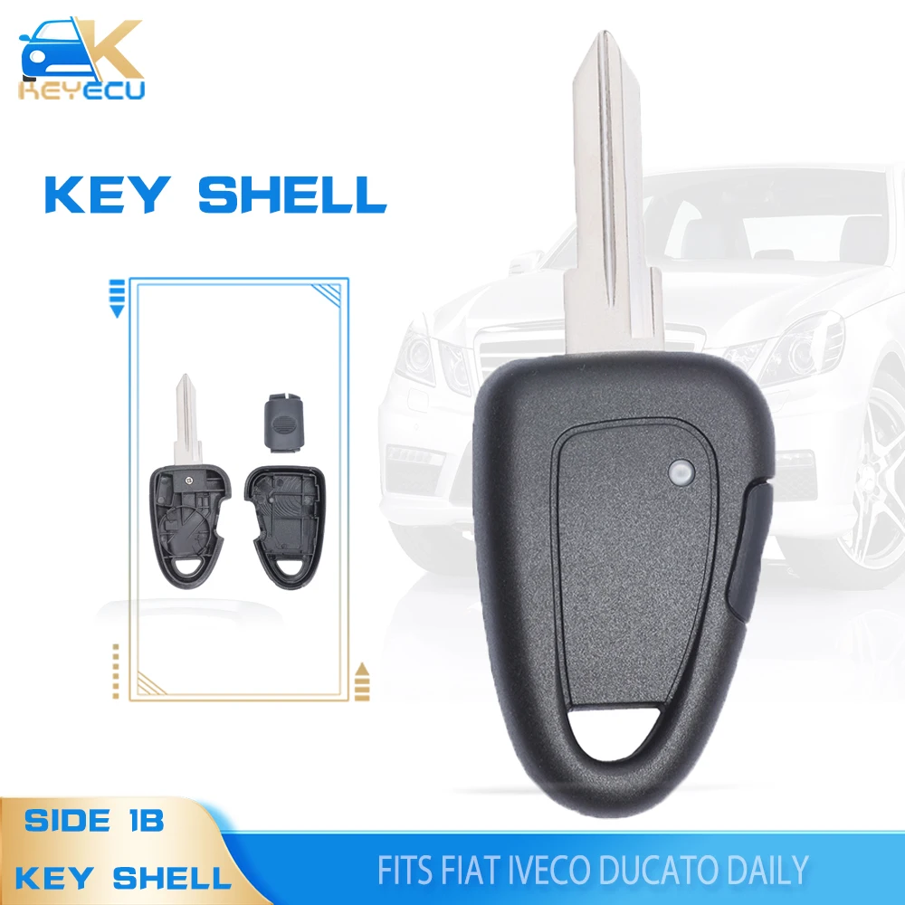 

Чехол для автомобильного ключа KEYECU Side 1 корпус для ключей на кнопке GT15R Blade Remote без зажима аккумулятора для Fiat IVECO DUCATO Daily