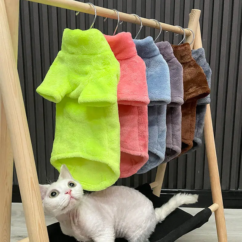 

Hairless Cat Sweater Winter Fashion Thickening Warm Sphynx Clothes Home Soft Comfortable Winter Dog Clothes for Small Dogs