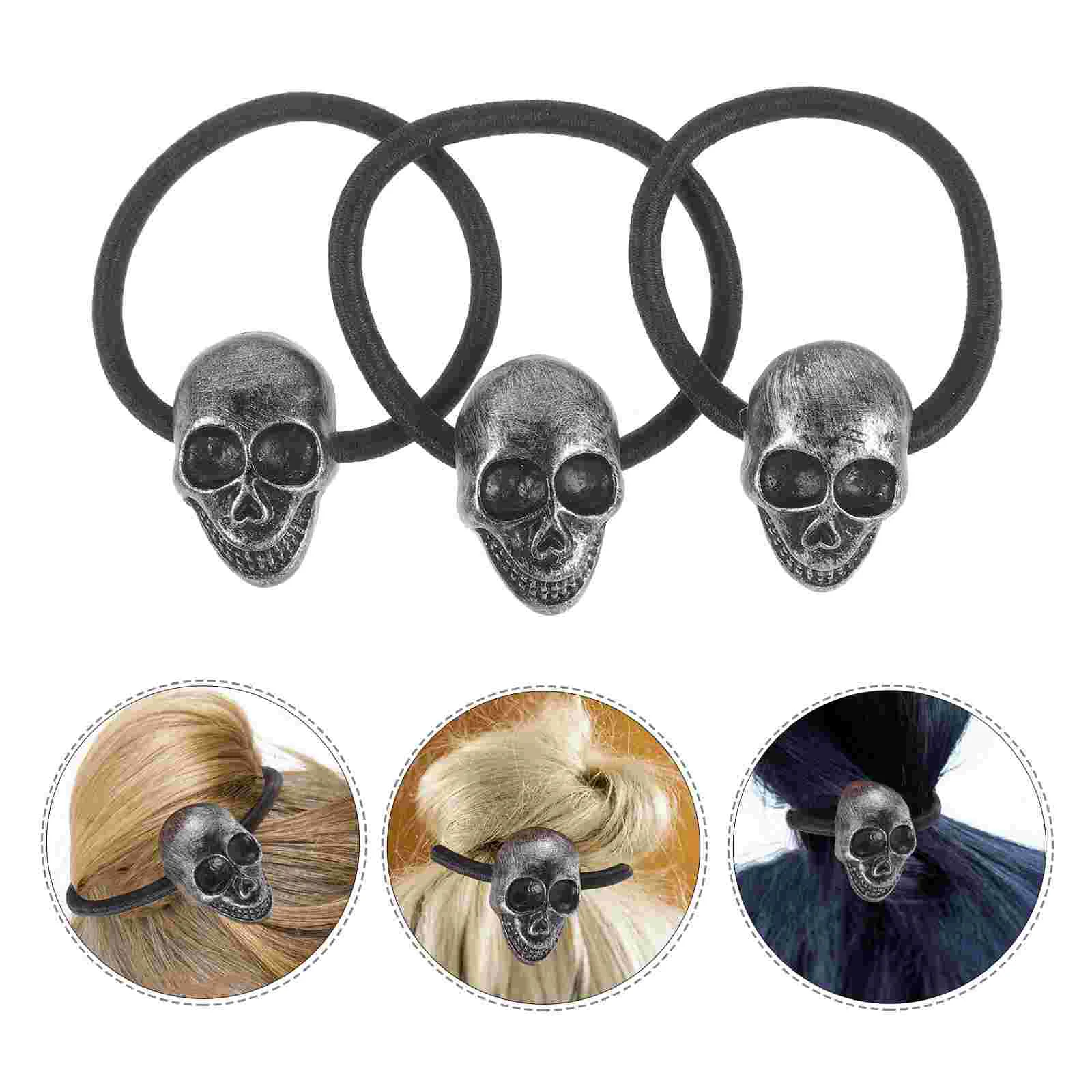 

Hair Ponytail Holder Girls Holders Metal Hair Band Elastic Women Accessory Halloween Ties