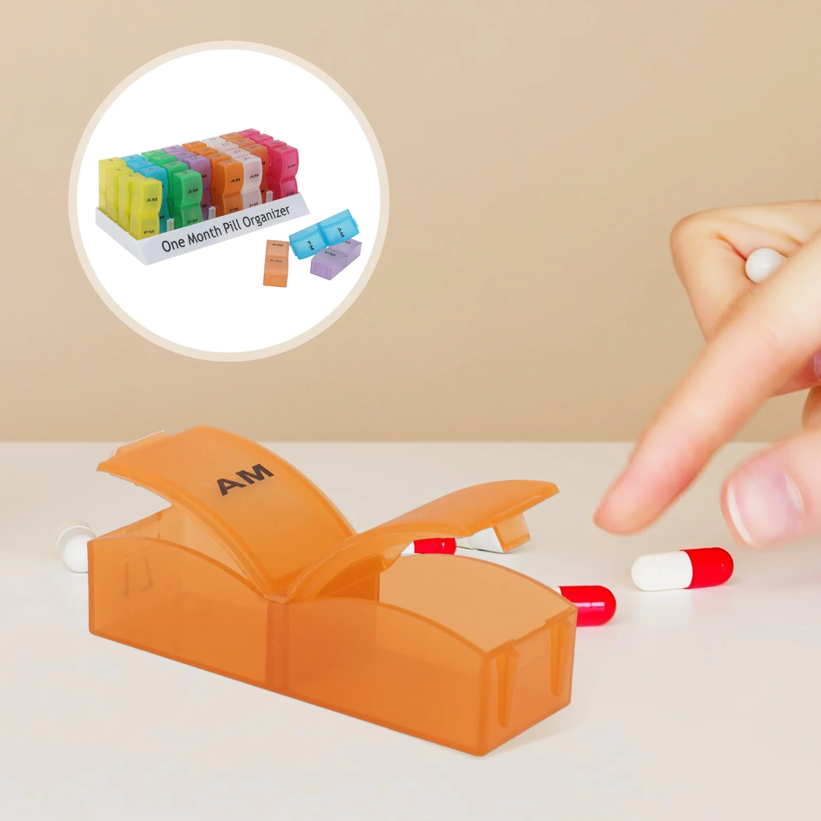 

Case Box Organizer Daydispenser Month Travel Holder Containers Monthly Holders One Organizers Portable Weekly Container