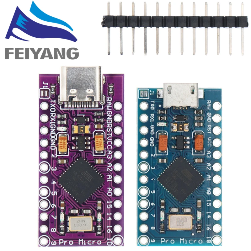 MICRO/TYPE-C USB ATMEGA32U4 модуль 5 в 16 МГц плата для Arduino ATMEGA32U4-AU/MU контроллера Pro Micro заменить