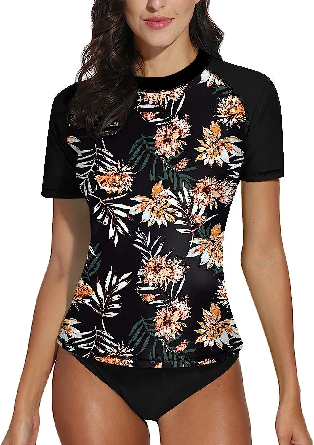 Женская одежда для серфинга Rashguards с коротким рукавом плавания рубашка защитой от