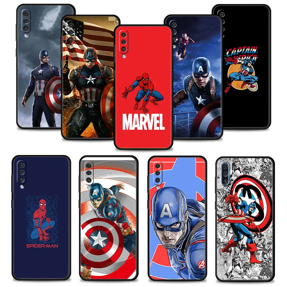 

For Samsung A10 Note 20 Ultra 10 A70 A20e A10s A20s A40 A30 A50 Fashion Capa Funda Marvel Batman Spiderman Captain America