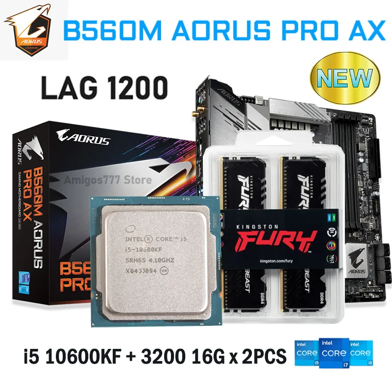 

LGA 1200 Gigabyte B560M AORUS PRO AX+i5 10600KF Motherboard Intel 128GB DDR4 PCI-E 4.0 M.2 Intel CPU B560 Gaming Mainboard New