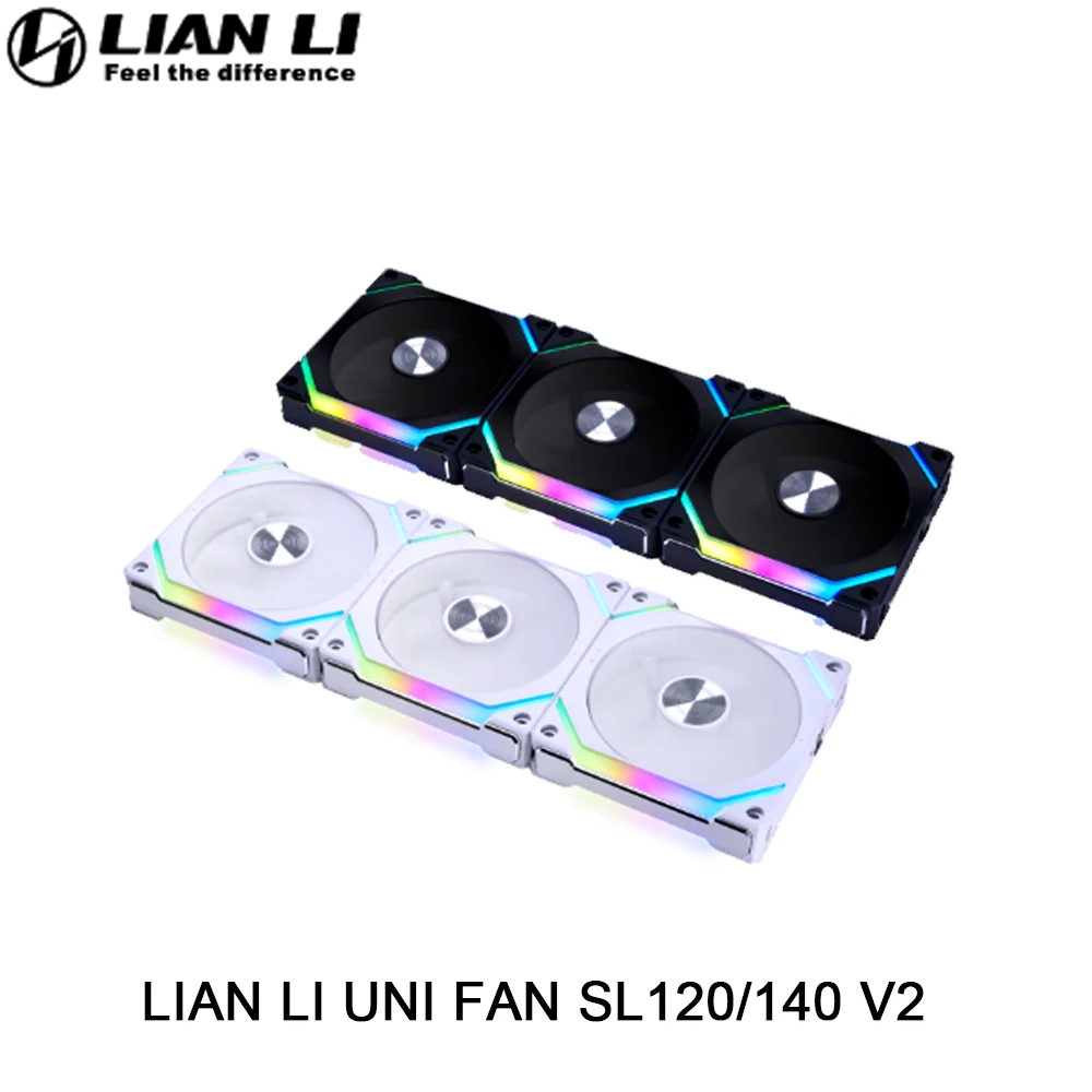 Вентилятор LIAN LI UNI SL120/140 V2 Daisy Chain PWM ARGB без кабеля, модульный кулер для ПК, охладитель воды/воздуха, синхронизация AURA