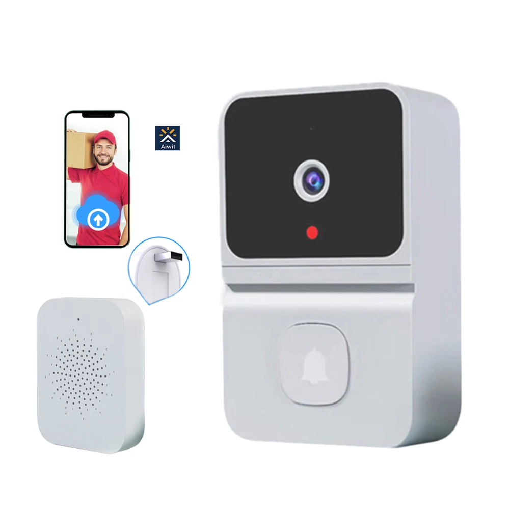DC 5V/1A Smart Wireless WiFi Video Doorbell Phone Door Ring 