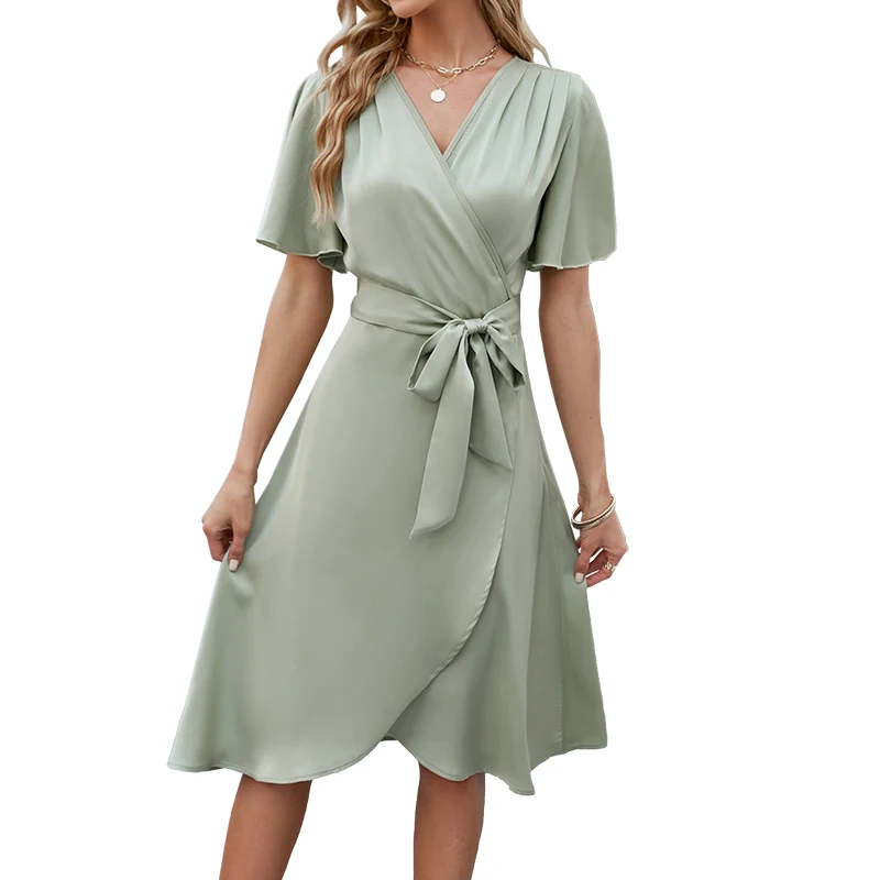 

Women Chiffon Long Dress Blue Lace Up Tunic Casual Red Outfits Female Breathable Elegant Loose Maxi Dress Ladies Fashion Summer