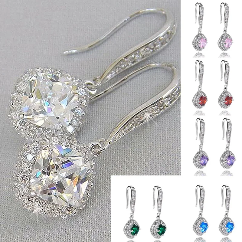 

Gorgeous Women Wedding Earrings High Quality Brilliant Cubic Zirconia Anniversary Gifts Lady Timeless Styling Jewelry Hot