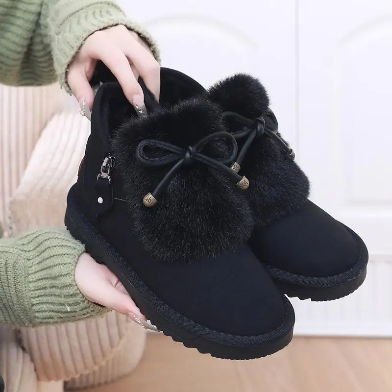 Зимние ботинки на меху кожаная женская обувь женские австралийские плюшевые