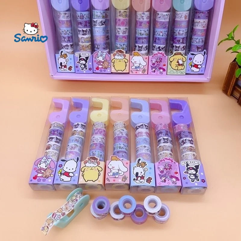 8 шт. Kawaii My Melody Cinnamoroll Kuromi Diy декоративная лента Васи аниме Sanrioed милая девушка