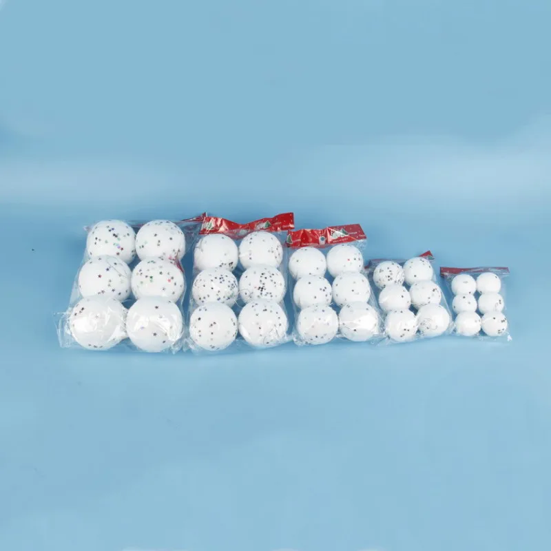 6 шт./лот белая пена Рождественское украшение 2021 шары аксессуары Рождественская