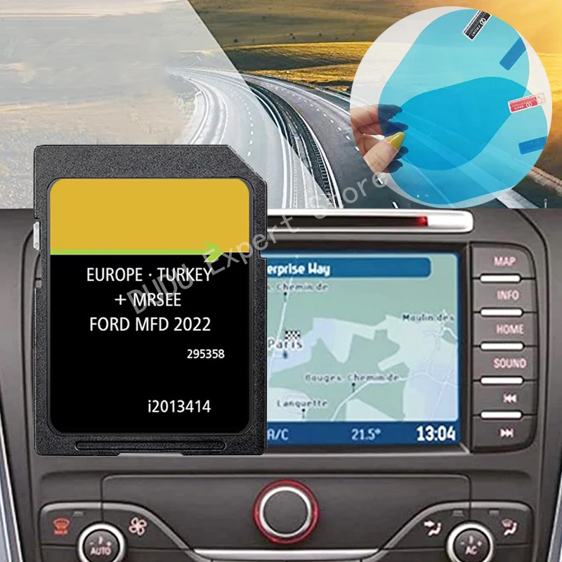 SAT NAV 2017 MFD 2022 MAPS NAVIGATION For BOSCH FORD SD CARD 252655 With Anti Fog Reaview Stickers