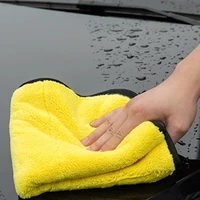 car wash cloth thickened ultra soft dual color water absorption microfiber waxing towel for automobile