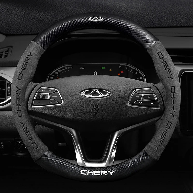 

Car Suede Cover Steering Wheel Cover For Chery Tiggo 3 4 5 7 Pro 8 Plus 2022 Arrizo Gx 5x EQ7 Safe and Non Slip Car Accessories