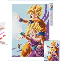 diy 5d diamond painting dragon ball cross stitch full round drill kits son gohan picture boy home decor anime embroidery artwork