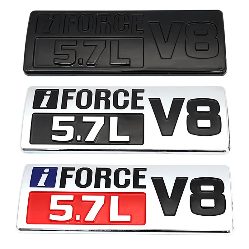 

iFORCE 5.7L V8 Logo Car Stickers Auto Badge Emblem Decals for Toyota Tundra Prado Corolla Highlander Venza Hiace Previa SEQUOIA