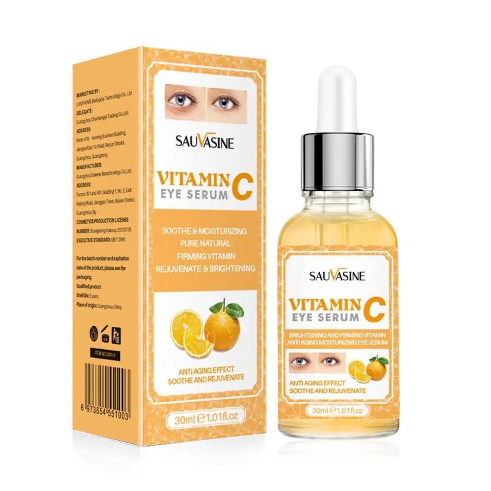 Vitamin C Remove Dark Circles Eye Serum Anti Eye Bags Wrinkle Lifting Firming Brightening Essence Fade Fine Lines Eyes Skin Care
