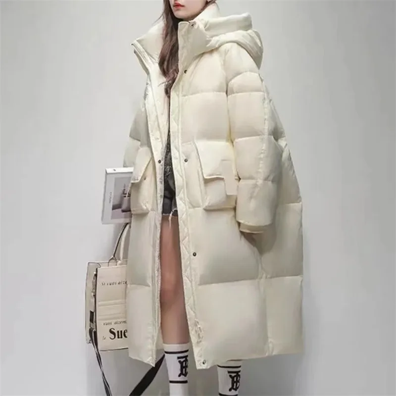 Зимняя пуховая куртка женская одежда новинка 2024 Корейская версия свободное