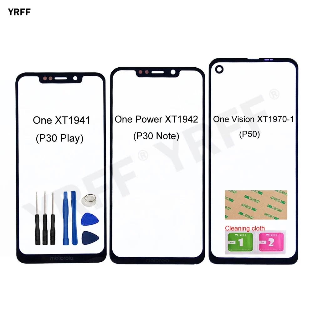 

Передняя внешняя стеклянная сенсорная панель для Motorola One Power XT1942/One Vision XT1970 для Moto P50 /P30 Play/ P30 Note (без сенсорного экрана)