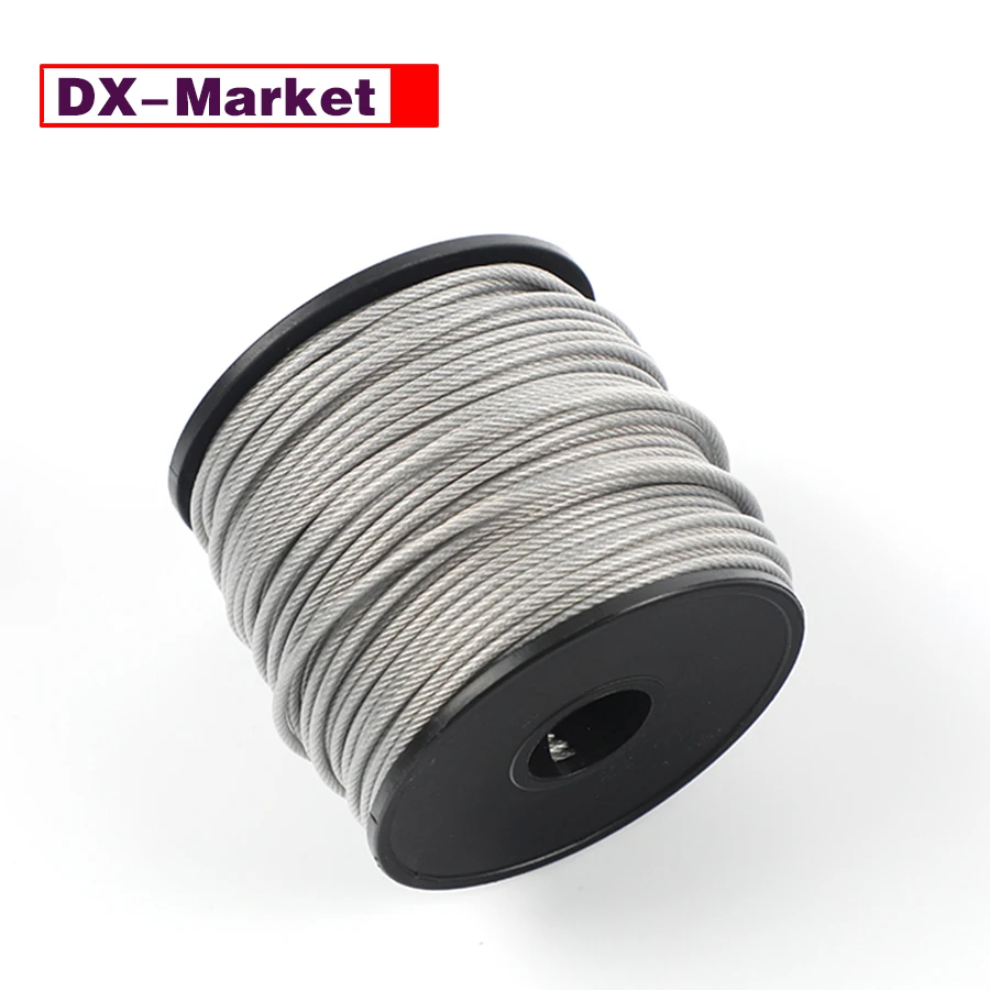 

0.6mm Wire Rope ,304 Stainless Steel 7*7 Transparent Plastic Coating Wire Rope ,J002