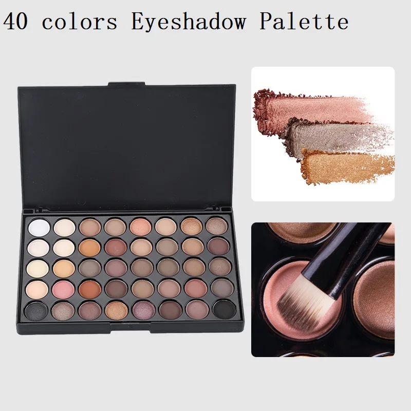 

40 Color Matte Eyeshadow Palette Makeup Shimmer Shimmer Pigmented Eye Shadow Cosmetic Easy To Color Eye Make Up Maquillage