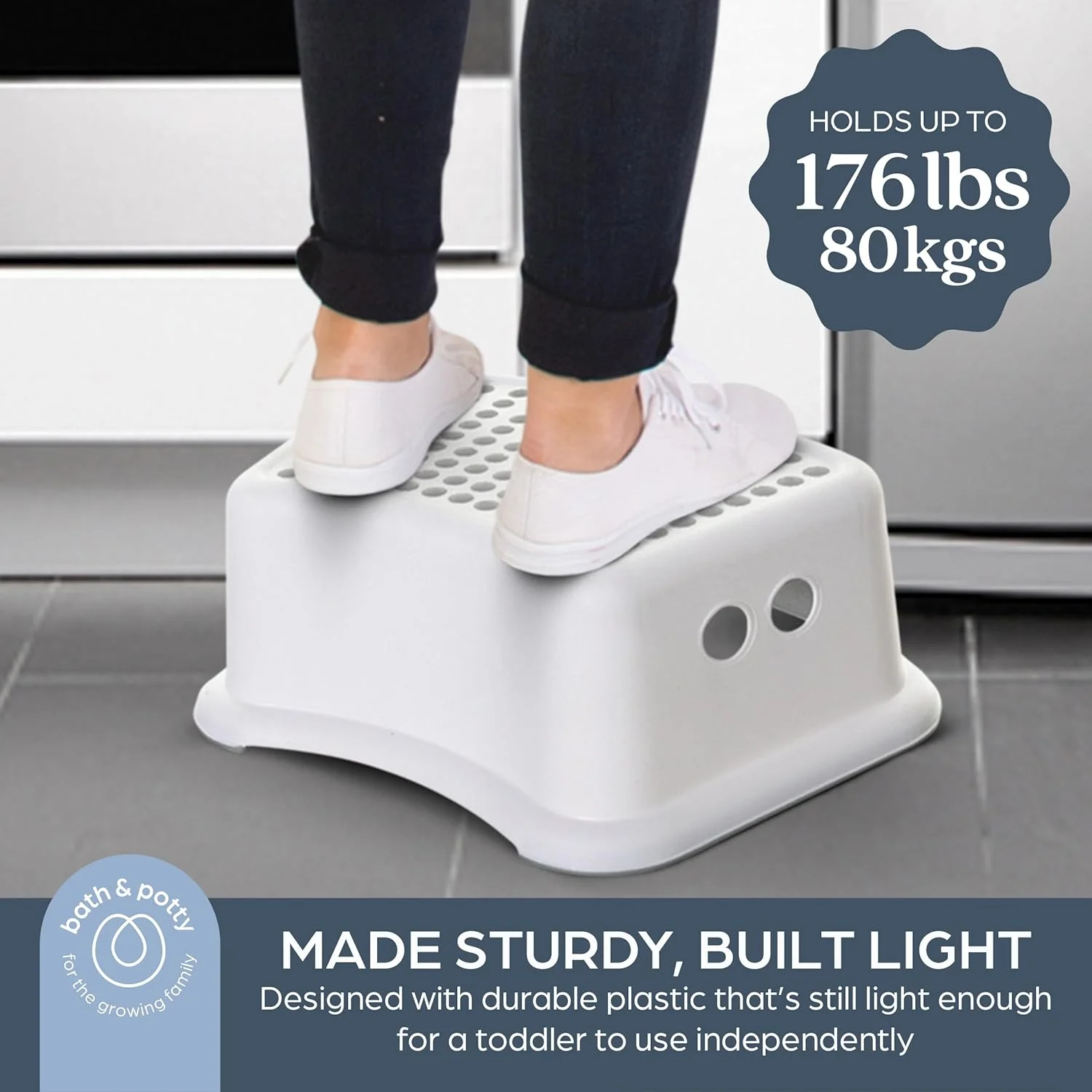 Табурет-ступенька — нескользящее основание и контурная конструкция для