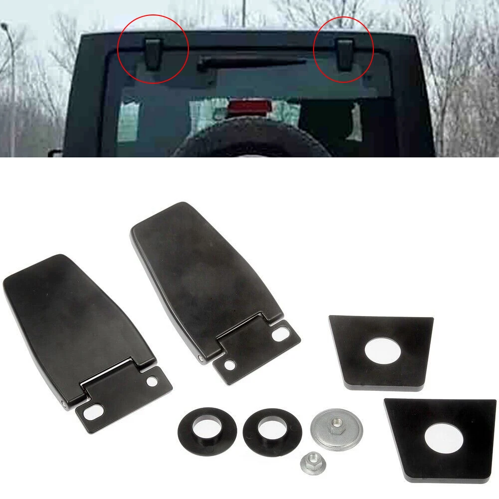 

Hinges Glass Hinges Car Accessories Glass Hinges 926-119 5013722AA For Jeep Wrangler YJ TJ 87-06 High Quality Metal Black