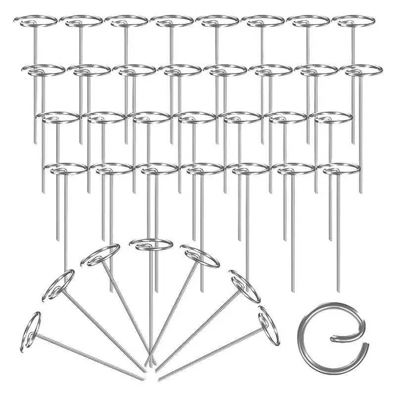 

Круглые булавки для ландшафта, сверхмощный Ландшафтный степлер для сорняков, наружные коврики, брезенты для дрова, Ландшафтная ткань и иску...