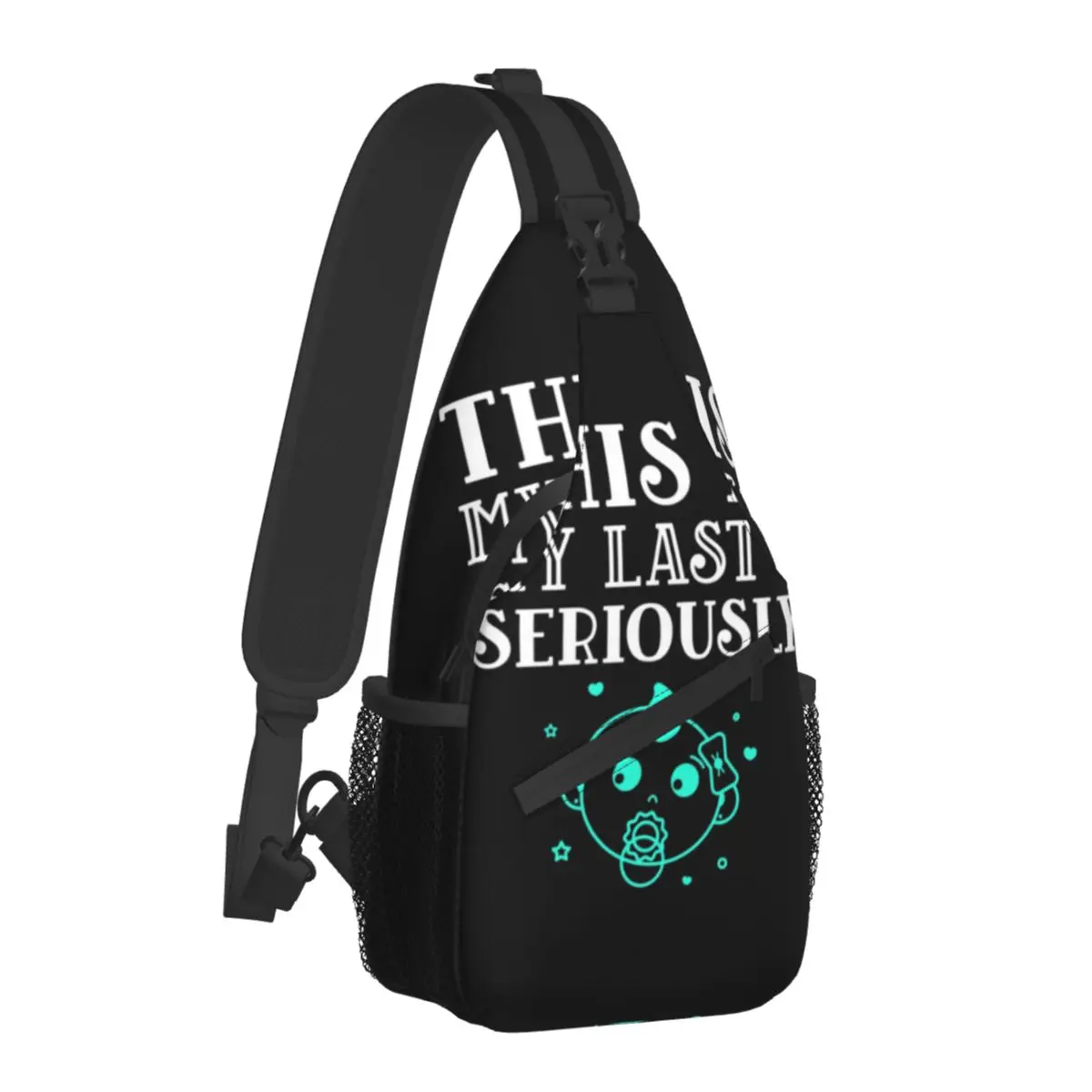 

My Last Baby Chest Bags Men Pregnancy Announcement Trekking Shoulder Bag Fashion Print Small Bag Phone Motorcycle Sling Bags