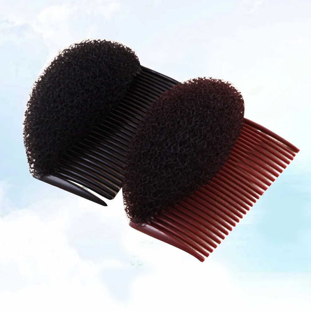 

4 Pcs Sponges Hair Comb Accessories to Weave Bun Maker Volume Insert Clip