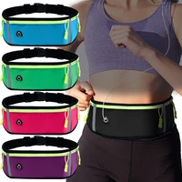 sport running waist bag for women men gym fanny bag safty reflective tape waterproof pack cycling phone case running belt