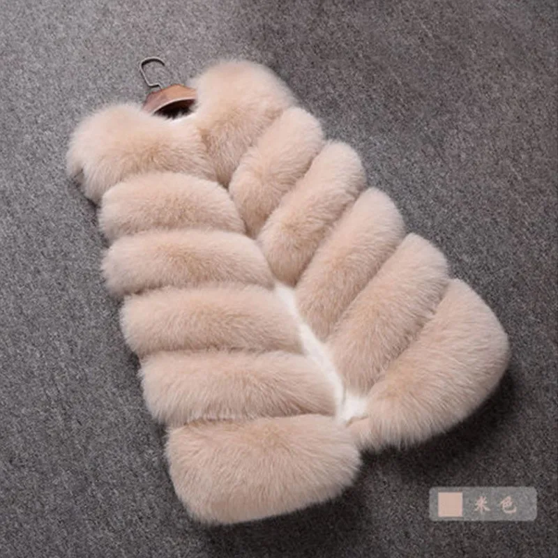 

Однотонный женский утепленный жилет без рукавов из искусственного меха пальто 3XL теплые женские зимние топы с круглым вырезом элегантные модные женские пальто