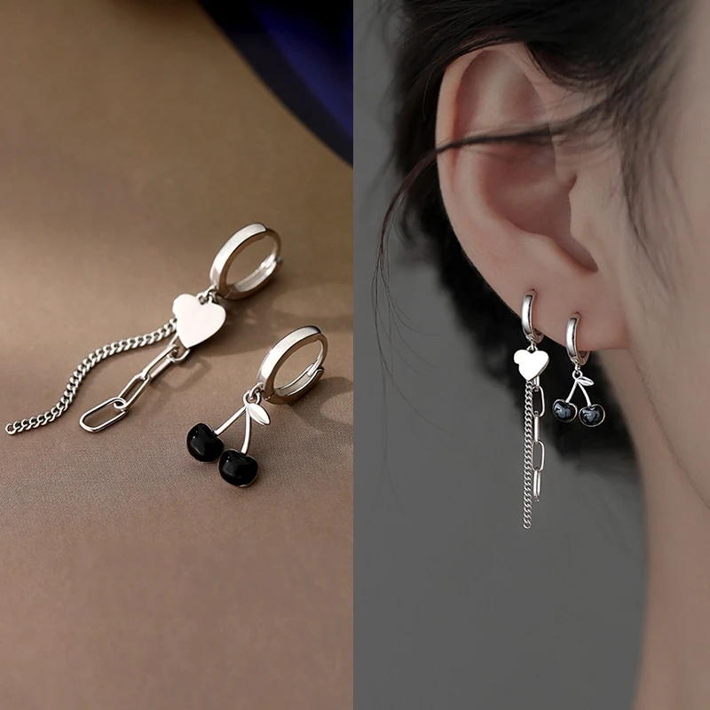 

4PCS/SET Fashion Popular Personality Zircon Earrings for Women Gothic Punk Hip Hop Female Dangle Piercing Earring Party Jewelry
