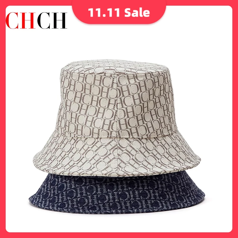 

CHCH Women Jacquard Hats For Men Cap Beige Blue Color Fashion Hat for Adult