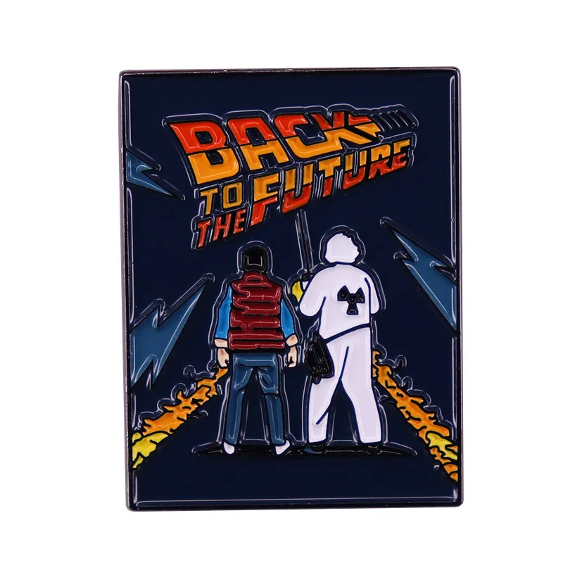 

Creative Classic Sci-fi Movie Back to the Future Television Brooches Badge for Bag Lapel Pin Buckle Jewelry Gift For Friends