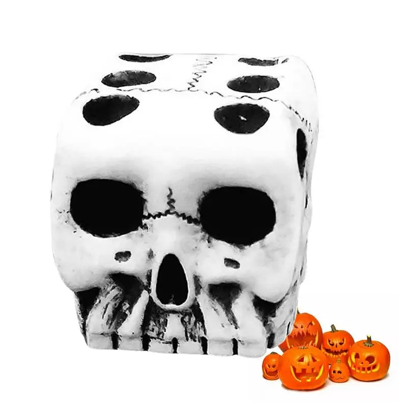 

1/5Pcs Skull Dice Set 6 Sided Dice Set 6 Sided Dice Innovative Gothic Skeleton Dice Scary Table Ornament For Restaurant Bars